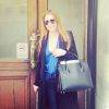 Lindsay Lohan se rend au théâtre pour faire la lecture de sa pièce Speed-the-Plow, le 20 juin 2014 à Londres.