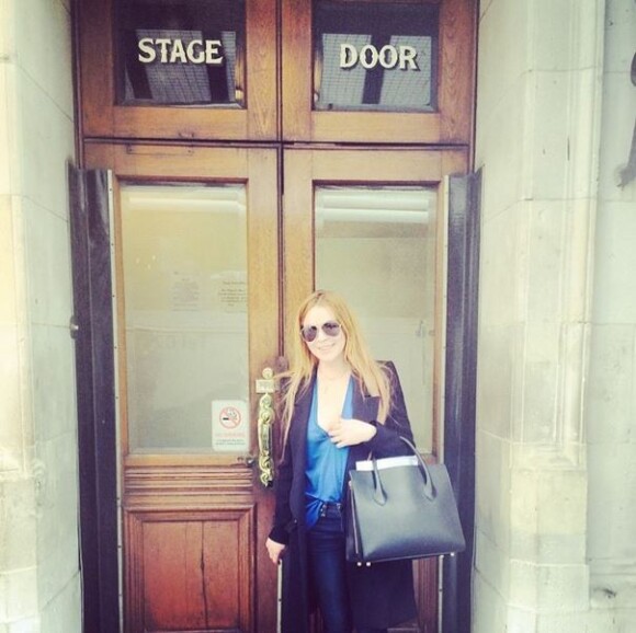 Lindsay Lohan se rend au théâtre pour faire la lecture de sa pièce Speed-the-Plow, le 20 juin 2014 à Londres.