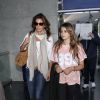 Cindy Crawford et sa fille de 12 ans Kaia Gerber arrivent à l'aéroport de Los Angeles le 21 juin 2014