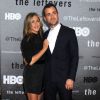 Justin Theroux et sa fiancée Jennifer Aniston lors de la présentation de la série HBO "The Leftovers" à New York le 23 juin 2014