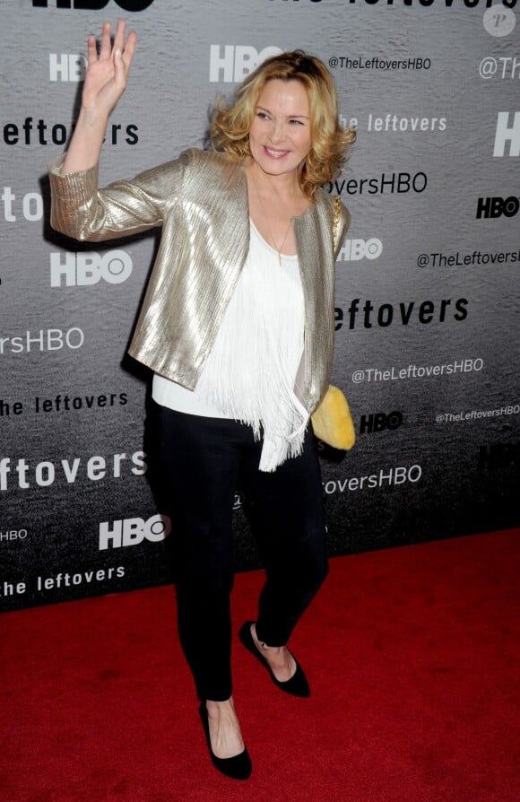 Kim Cattrall lors de la présentation de la série HBO "The Leftovers" à New York le 23 juin 2014