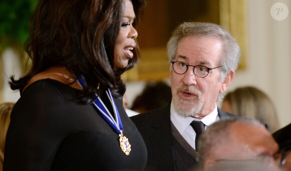 Steven Spielberg et Oprah Winfrey à Washington, le 20 novembre 2013.