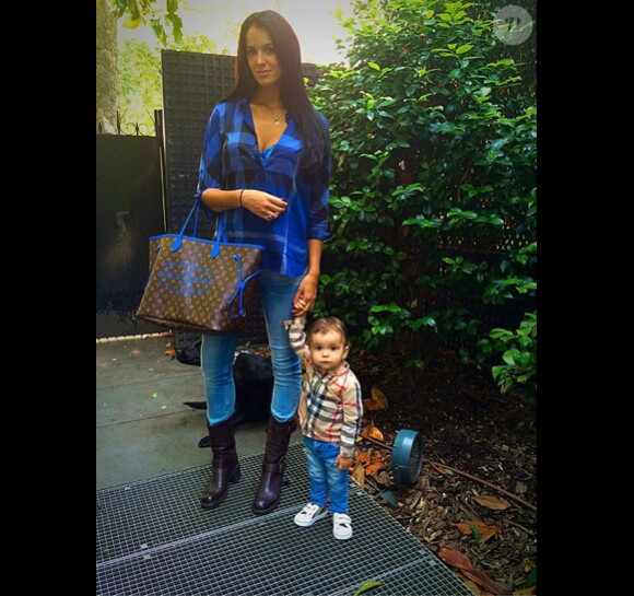 Jade Foret et sa fille Liva. Juin 2014.