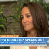 Pippa Middleton lors de son interview par le Today Show de NBC, le 3 juin 2014.