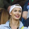 Lena Gercke, la compagne de Sami Khedira, lors du match Allemagne-Algérie à Porto Alegre (Brésil) le 30 juin 2014.