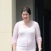Mirka Federer, l'épouse de Roger Federer, le 1er juillet 2014 à Londres avant de se rendre à Wimbledon pour applaudir son homme