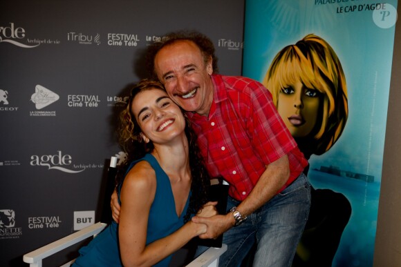 O'ar Pali et Michel Cremades - Avant-première du film "Jamais le premier soir" lors du 11e festival "Les Hérault du cinéma et de la télé 2014" au Cap d'Agde, le 30 juin 2014.