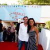 Laurence Roustandjee et son compagnon Gregory Ferrié - Avant-première du film "Jamais le premier soir" lors du 11e festival "Les Hérault du cinéma et de la télé 2014" au Cap d'Agde, le 30 juin 2014.