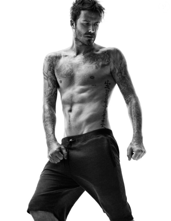 David Beckham, mannequin pour la nouvelle collection de David Beckham Bodywear pour H&M, disponible à partir du 21 août.