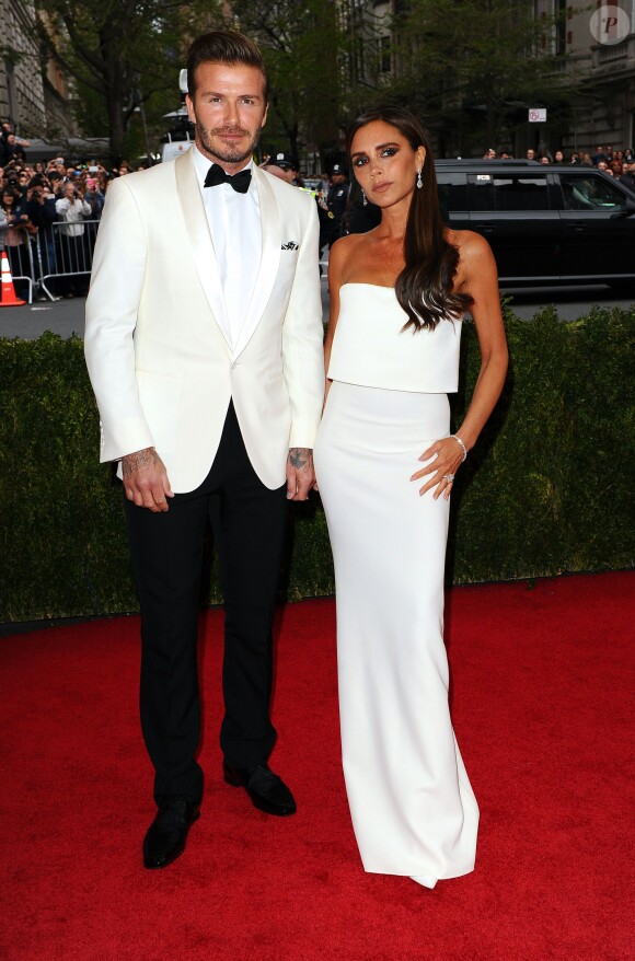 David et Victoria Beckham à New York, le 5 mai 2014.