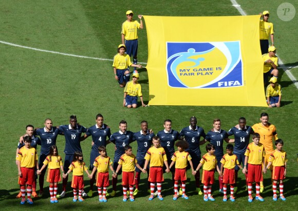 Equipe de France - Match de la France contre l'Allemagne, à Rio de Janeiro, au Brésil, le 4 juillet 2014.