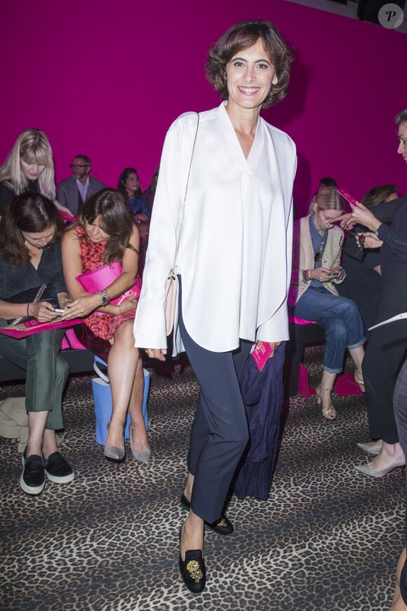 Inès de la Fressange - People au défilé de mode, collection Haute-Couture automne-hiver 2014/2015 "Schiaparelli" à l'hôtel d'Evreux à Paris. Le 7 juillet 2014