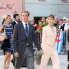 Pierre Casiraghi et Beatrice Borromeo - Arrivées des invités au mariage religieux du prince Félix de Luxembourg et Claire Lademacher en la basilique Sainte-Marie-Madeleine de Saint-Maximin-la-Sainte-Baume en France le 21 septembre 2013.