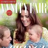 Le prince George pose avec ses parents le prince William et Kate Middleton pour Vanity Fair américain, en kiosques le 15 juillet 2014.