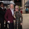 Baz Luhrmann et Catherine Martin arrivent à l'hôtel Salomon de Rothschild pour assister au défilé Valentino haute couture automne-hiver 2014-2015. Paris, le 9 juillet 2014.