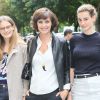 Inès de la Fressange et ses filles Violette et Nine d'Urso - Arrivées des people au défilé de mode "Chanel" Haute Couture Automne-Hiver 2014/2015 au Grand Palais à Paris. Le 8 juillet 2014.