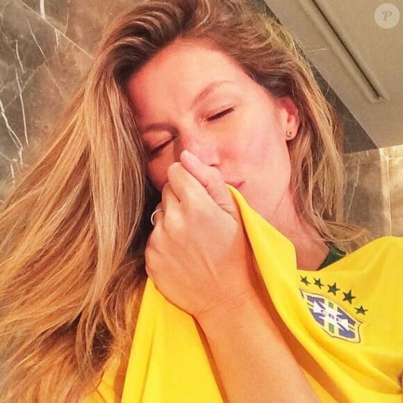 Gisele Bündchen, fervente supportrice du Brésil durant la Coupe du monde.