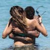 Kevin-Prince Boateng et sa compagne Melissa Satta en vacances en Sardaigne le 5 juillet 2014. 
