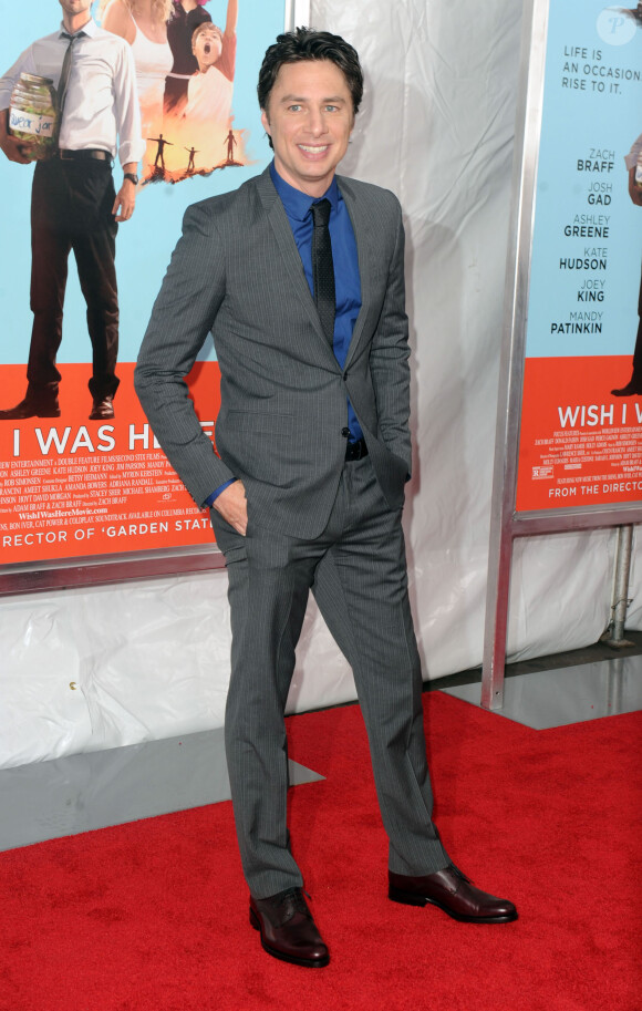 Zach Braff à la première du film "Wish I Was Here" au AMC Lincoln Square Theatre à New York. Le 14 juillet 2014.