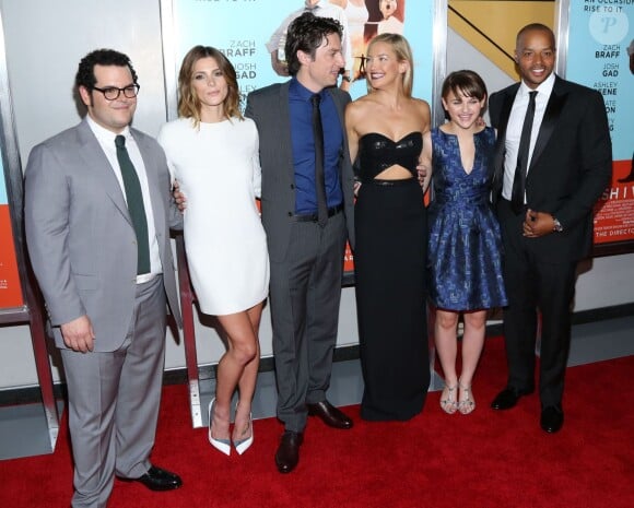 Josh Gad, Ashley Greene, Zach Braff, Kate Hudson, Joey King, Donald Faison à la première du film "Wish I Was Here" au AMC Lincoln Square Theatre à New York. Le 14 juillet 2014.