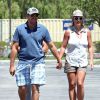 Britney Spears et son compagnon David Lucado font du shopping dans un centre commercial de Los Angeles, le 13 juillet 2014.