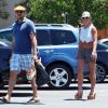 Britney Spears et son compagnon David Lucado font du shopping dans un centre commercial de Los Angeles, le 13 juillet 2014.