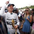 Nico Rosberg lors de la c&eacute;r&eacute;monie de remise du prix lors du Grand Prix de Formule 1 de Monaco le 25 mai 2014 