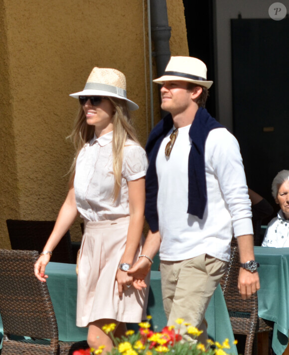 Nico Rosberg et son épouse Vivian Sibold dans les rues de Portofino, le 15 mai 2014