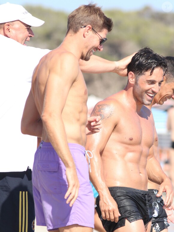 Steven Gerrard à Ibiza le 15 juillet 2014