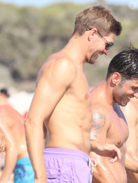 Steven Gerrard à Ibiza le 15 juillet 2014