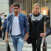 Federica Pellegrini et son fiancé Filippo Magnini à Milan le 14 juillet 2014