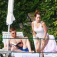 Xabi Alonso et sa belle Nagore profitent de leurs vacances en amoureux à Portofino le 17 juillet 2014