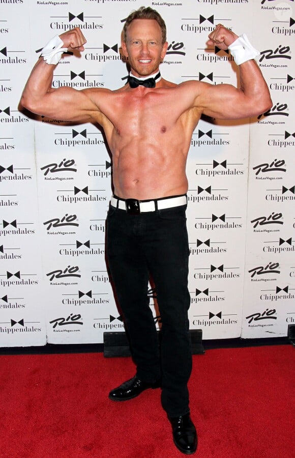 Ian Ziering joue à nouveau les Chippendales à Las Vegas, le 14 juin 2014.
