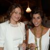 Shirley Bousquet et Reem Kherici lors de la 19e Soirée Blanche, le 14 juillet 2014 aux Moulins de Ramatuelle.