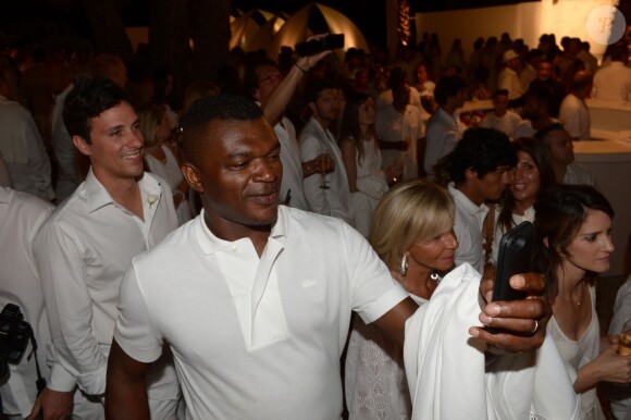 Marcel Desailly lors de la 19e Soirée Blanche, le 14 juillet 2014 aux Moulins de Ramatuelle.