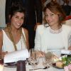 Reem Kherici et Shirley Bousquet lors de la 19e Soirée Blanche, le 14 juillet 2014 aux Moulins de Ramatuelle.
