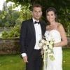 Exclusif - Mariage de la jolie Audrey et Alexandre de l'émission "Qui veut épouser mon fils saison 2" au Manoir des Cygnes à Le Coudray-Montceaux, le 6 juillet 2014.