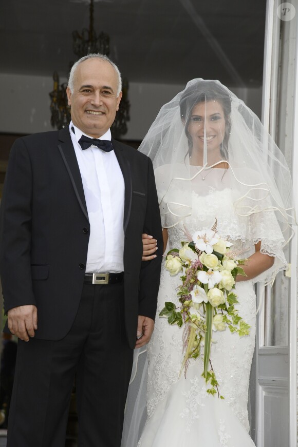 Exclusif - Mariage de Audrey et Alexandre de l'émission "Qui veut épouser mon fils saison 2" au Manoir des Cygnes à Le Coudray-Montceaux, le 6 juillet 2014.