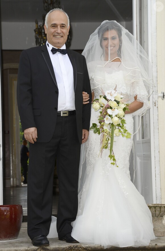 Exclusif - Mariage de Audrey et Alexandre de l'émission "Qui veut épouser mon fils saison 2" au Manoir des Cygnes à Le Coudray-Montceaux, le 6 juillet 2014.