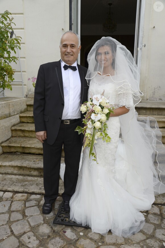 Exclusif - Mariage de Audrey et Alexandre de l'émission "Qui veut épouser mon fils saison 2" au Manoir des Cygnes à Le Coudray-Montceaux, le 6 juillet 2014.