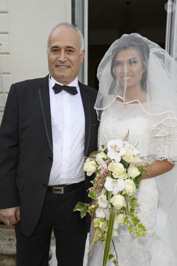 Exclusif - Mariage de Audrey et Alexandre de l'émission "Qui veut épouser mon fils saison 2" au Manoir des Cygnes à Le Coudray-Montceaux, le 6 juillet 2014.