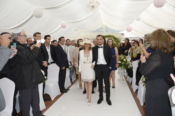 Exclusif - Mariage de Audrey et Alexandre de l'émission "Qui veut épouser mon fils saison 2" au Manoir des Cygnes à Le Coudray-Montceaux, le 6 juillet 2014.