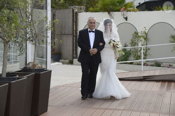 Exclusif - Mariage de Audrey et Alexandre de l'émission "Qui veut épouser mon fils saison 2" au Manoir des Cygnes à Le Coudray-Montceaux, le 6 juillet 2014.