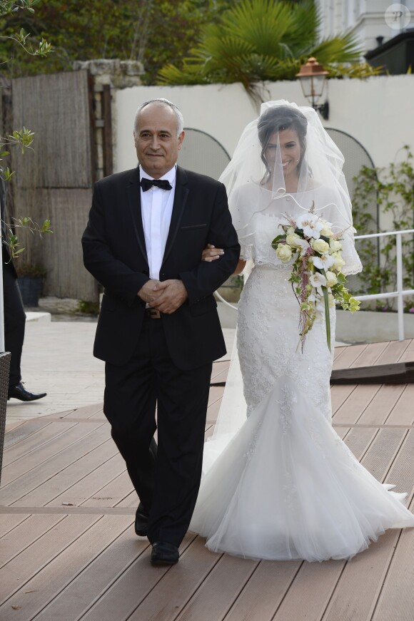 Exclusif - Mariage de Audrey et Alexandre de l'émission "Qui veut épouser mon fils saison 2" au Manoir des Cygnes à Le Coudray-Montceaux, le 6 juillet 2014.