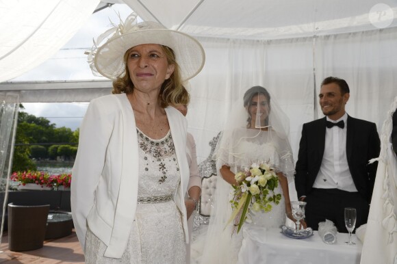 Exclusif - Mariage de Audrey et Alexandre de l'émission "Qui veut épouser mon fils saison 2" au Manoir des Cygnes à Le Coudray-Montceaux, le 6 juillet 2014.