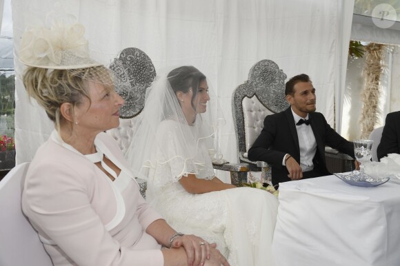 Exclusif - Mariage de Audrey et Alexandre de l'émission "Qui veut épouser mon fils saison 2" au Manoir des Cygnes à Le Coudray-Montceaux, le 6 juillet 2014.