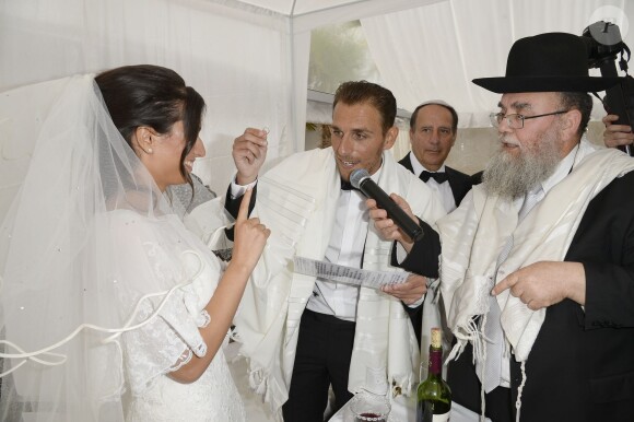 Exclusif - Mariage de Audrey et Alexandre de l'émission "Qui veut épouser mon fils saison 2" au Manoir des Cygnes à Le Coudray-Montceaux, le 6 juillet 2014.