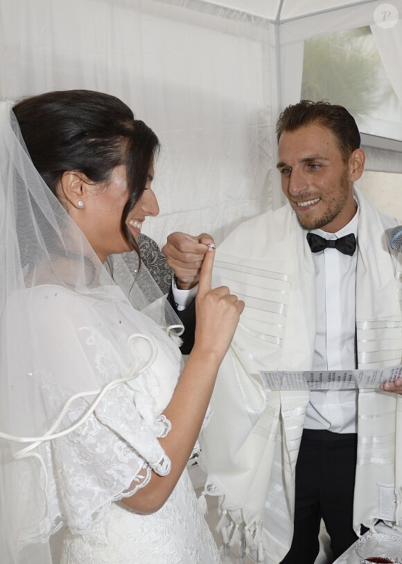 Exclusif - Mariage de Audrey et Alexandre de l'émission "Qui veut épouser mon fils saison 2" au Manoir des Cygnes à Le Coudray-Montceaux, le 6 juillet 2014.