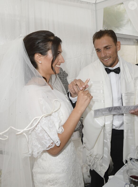 Exclusif - Mariage de Audrey et Alexandre de l'émission "Qui veut épouser mon fils saison 2" au Manoir des Cygnes à Le Coudray-Montceaux, le 6 juillet 2014.