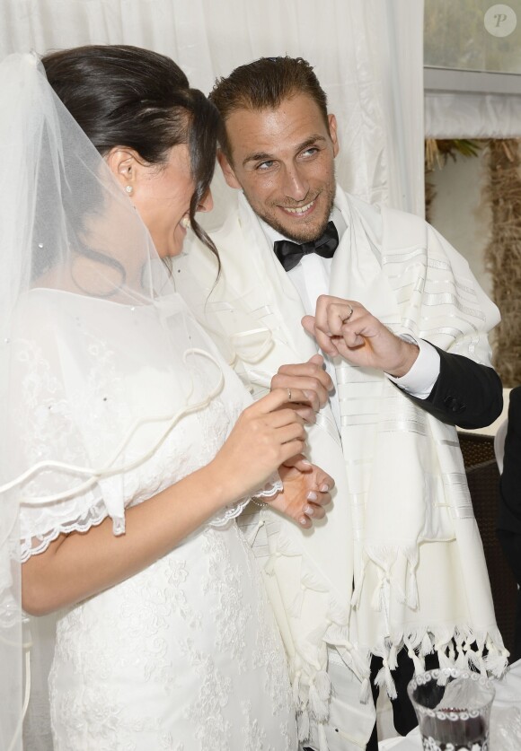 Exclusif - Mariage de Audrey et Alexandre de l'émission "Qui veut épouser mon fils saison 2" au Manoir des Cygnes à Le Coudray-Montceaux, le 6 juillet 2014.